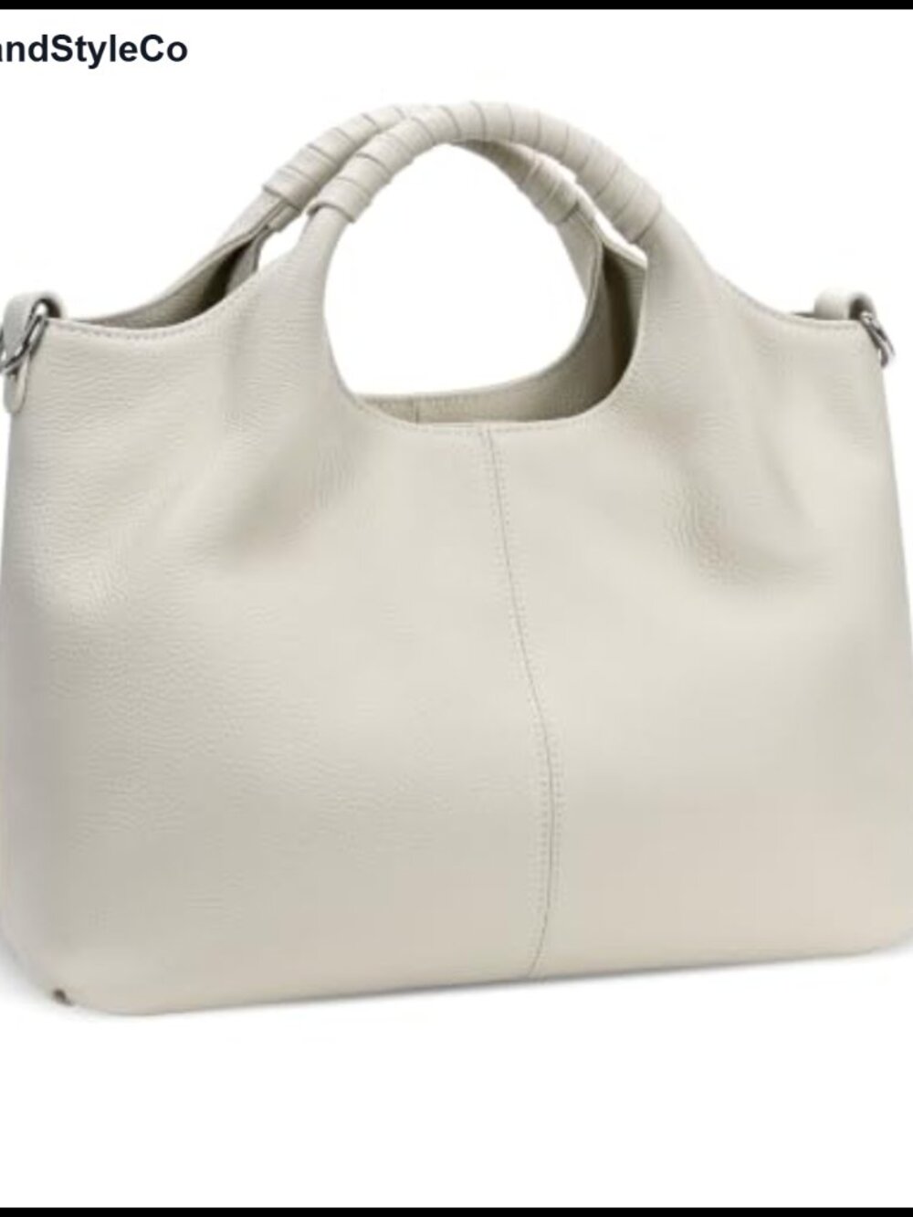 Genuine Leather Satchel Handbag Top Handle Crossbody Purse Large
